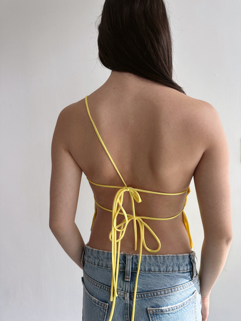 MINTY YELLOW STRAP TOP